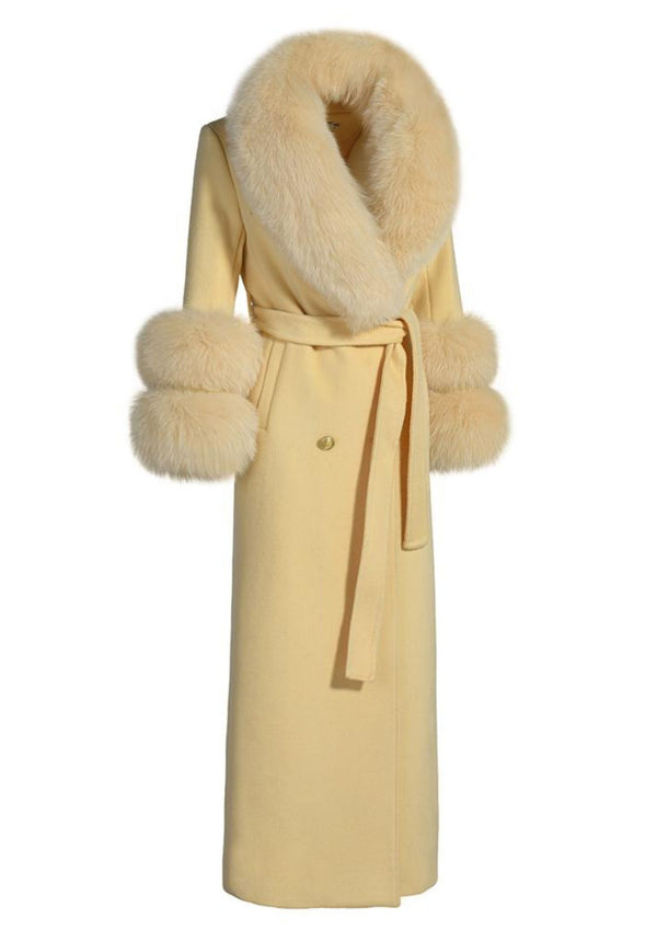 Mayfair Cashmere Coat Butter Yellow