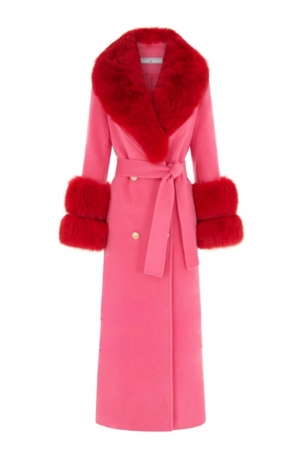 Mayfair Cashmere Coat Hot Pink