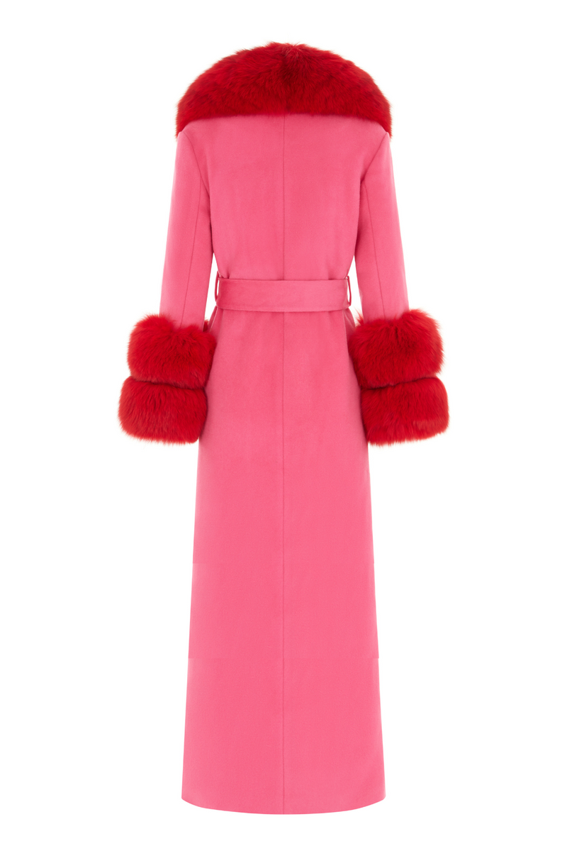 Mayfair Cashmere Coat Hot Pink