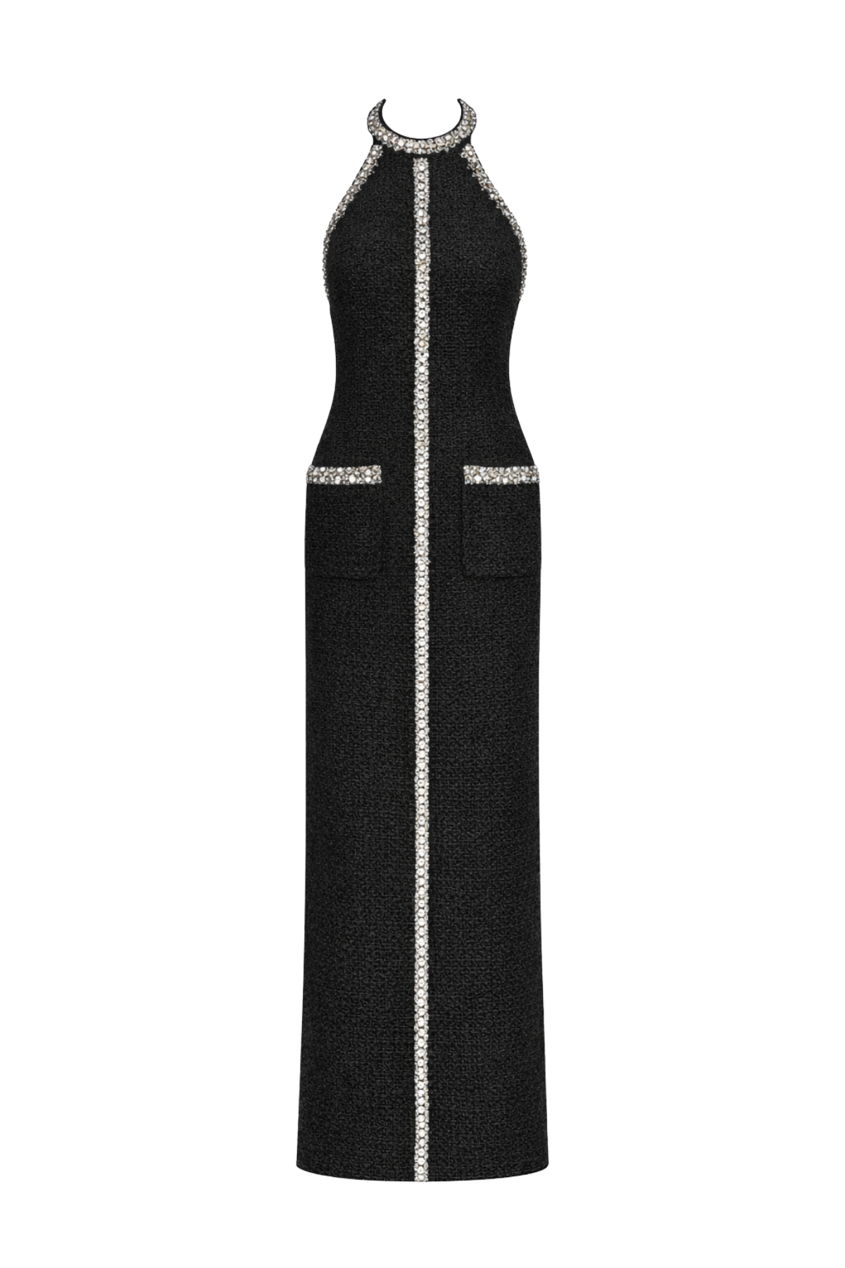 Alina Black Embellished Dress