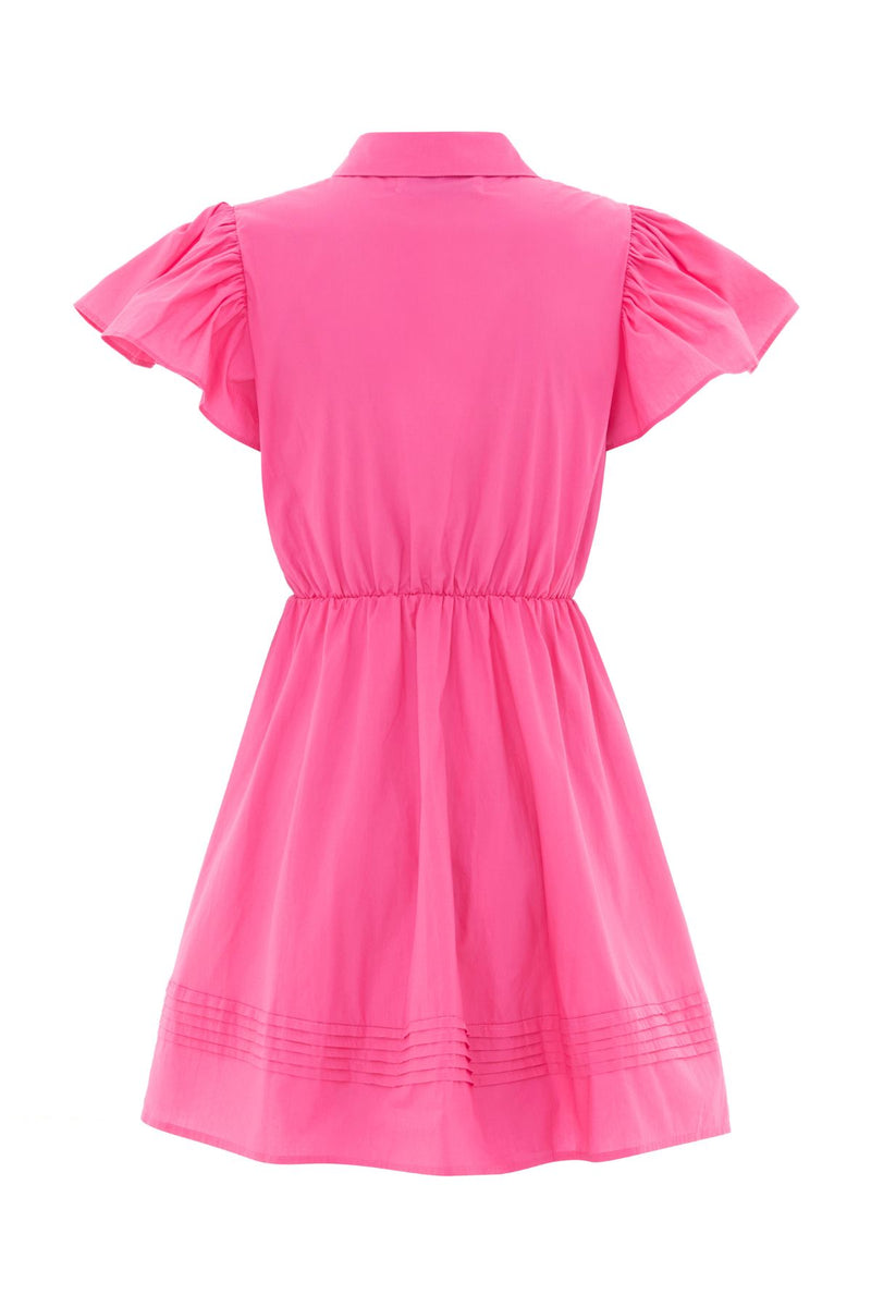 The Henley Mini Dress Hot Pink