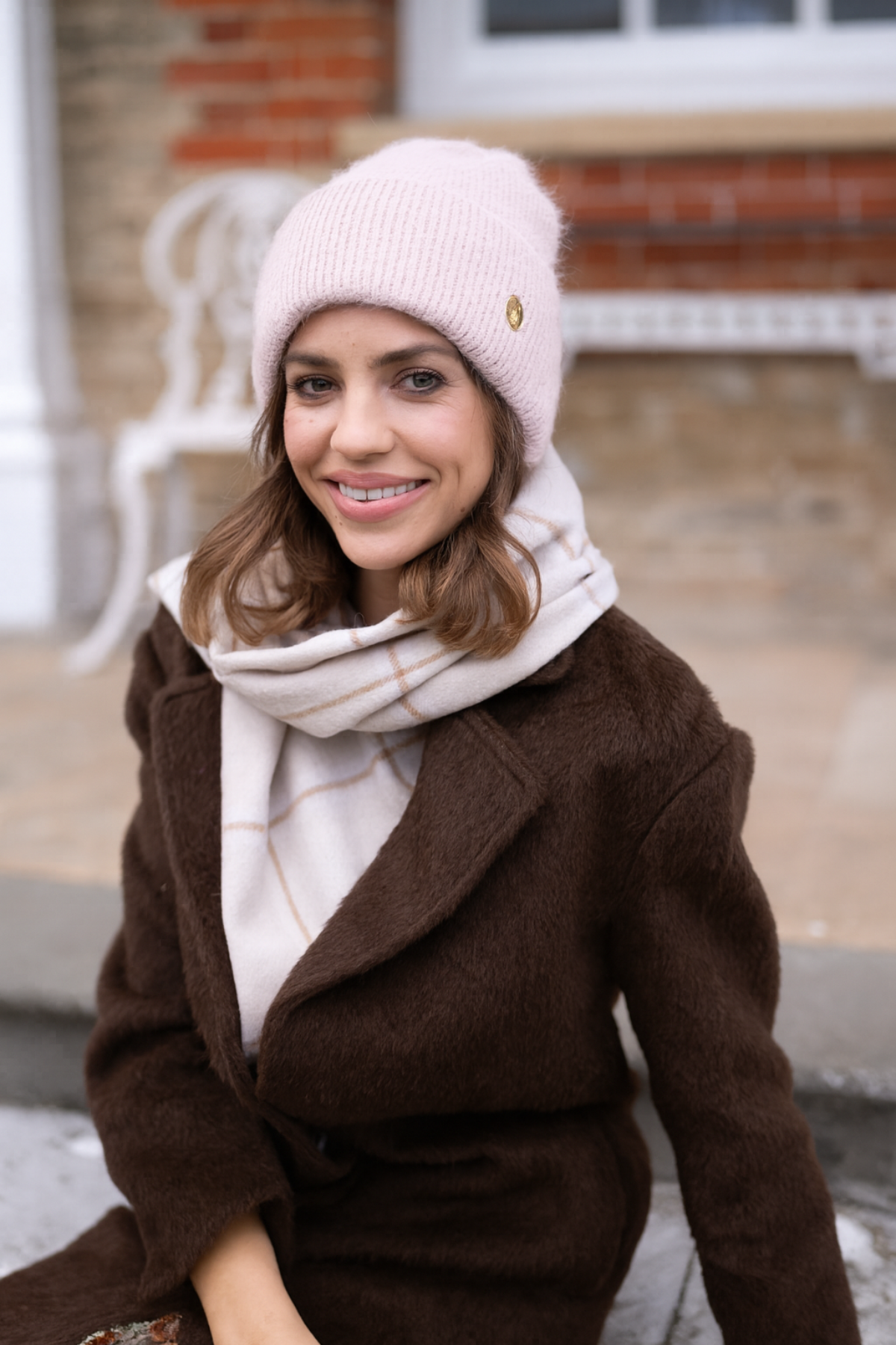 Mohair Baby Pink Beanie