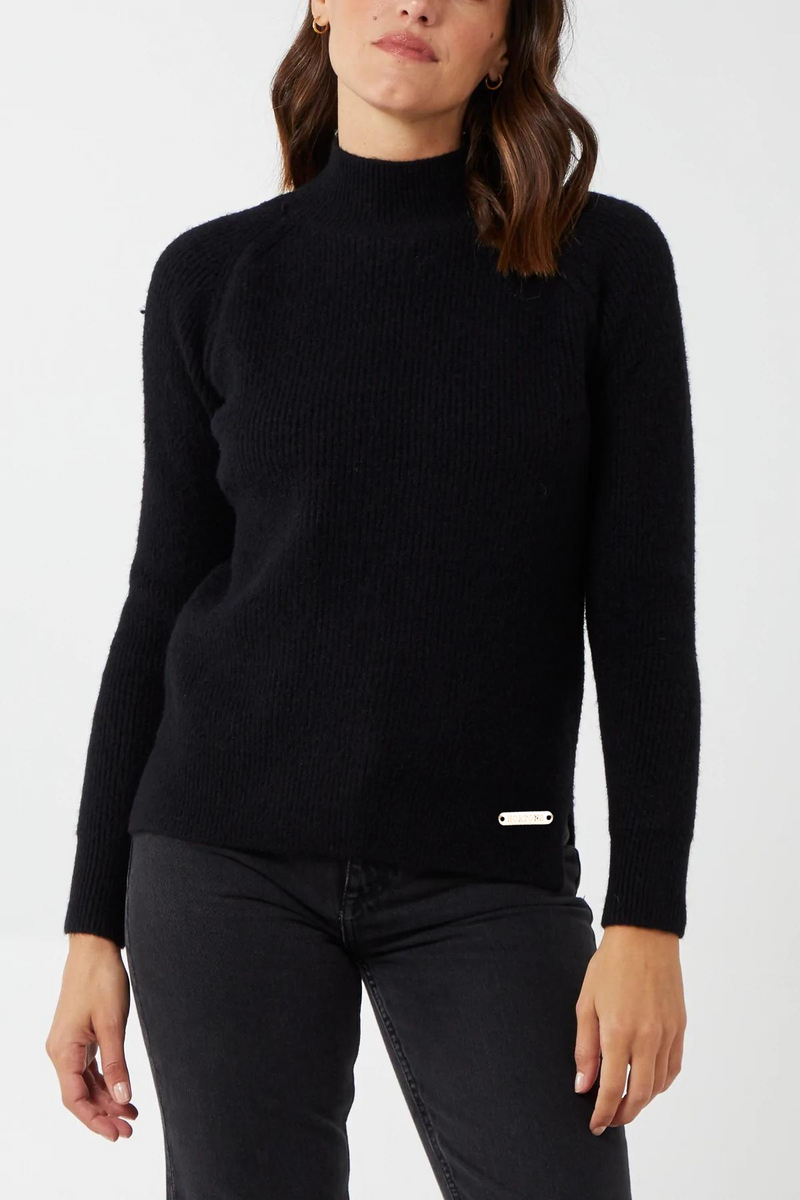 Banbury Turtle Neck Jumper - Black