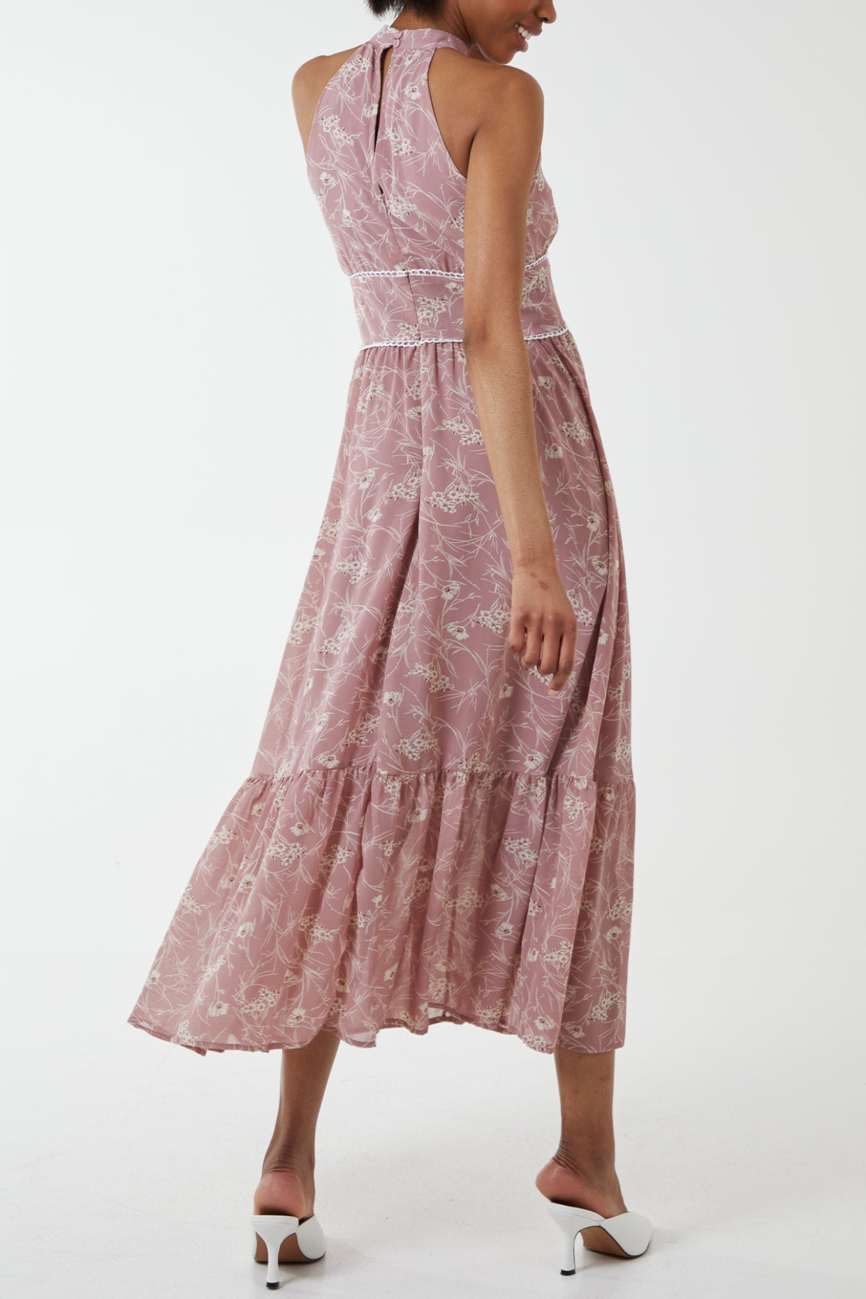 Brittany Halterneck Dress Pink