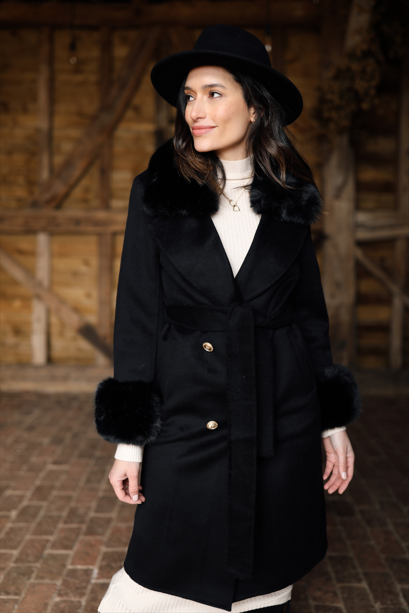 Buckingham Cashmere Coat Black