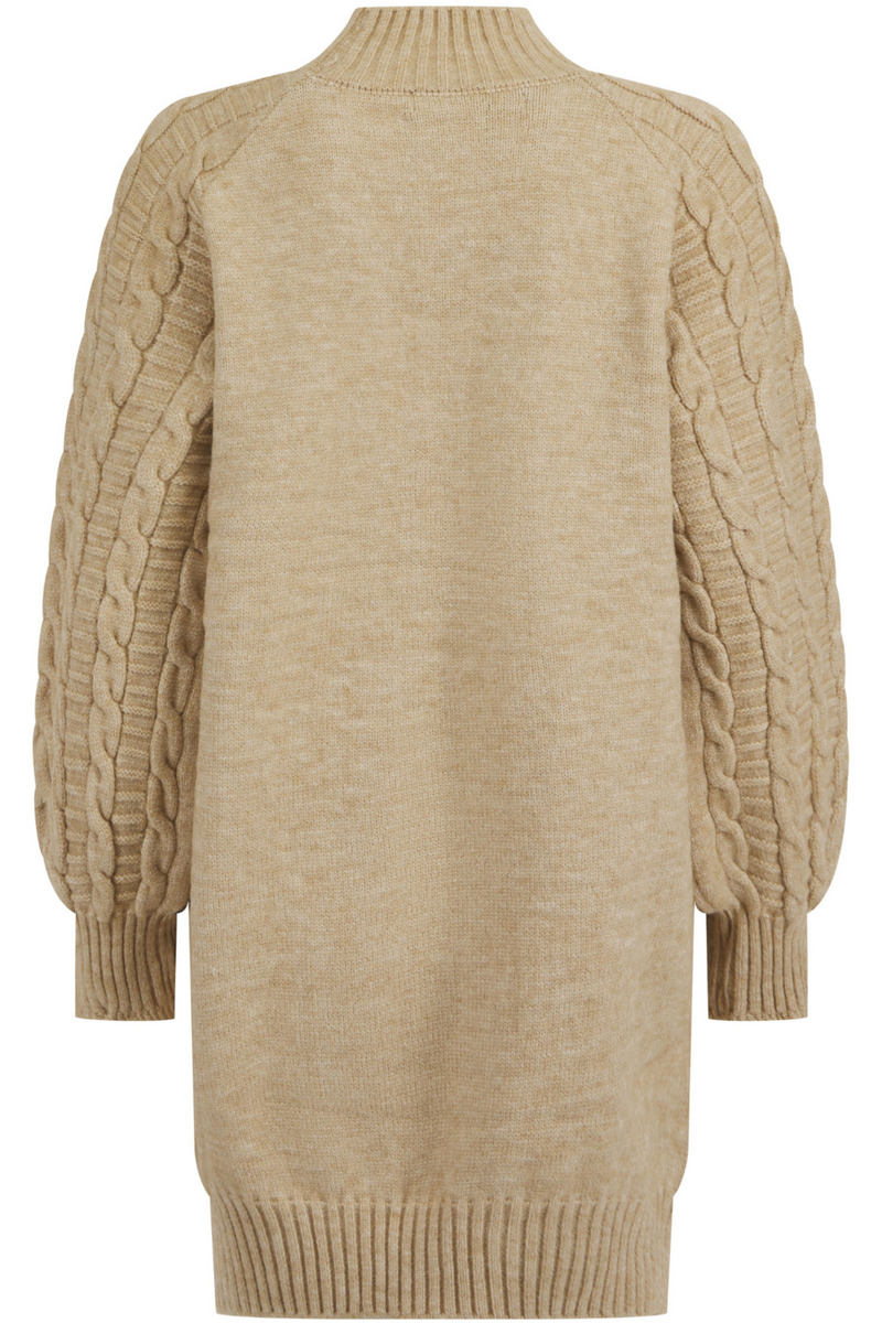 Woodstock Cable Knit Jumper Dress - Camel