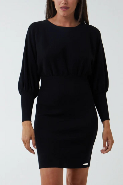 Bishop Sleeve Dress - Black