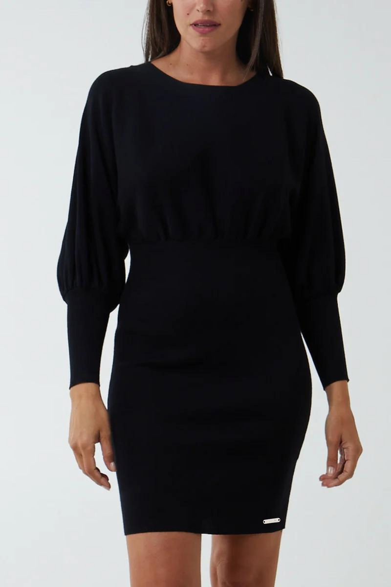 Bishop Sleeve Dress - Black