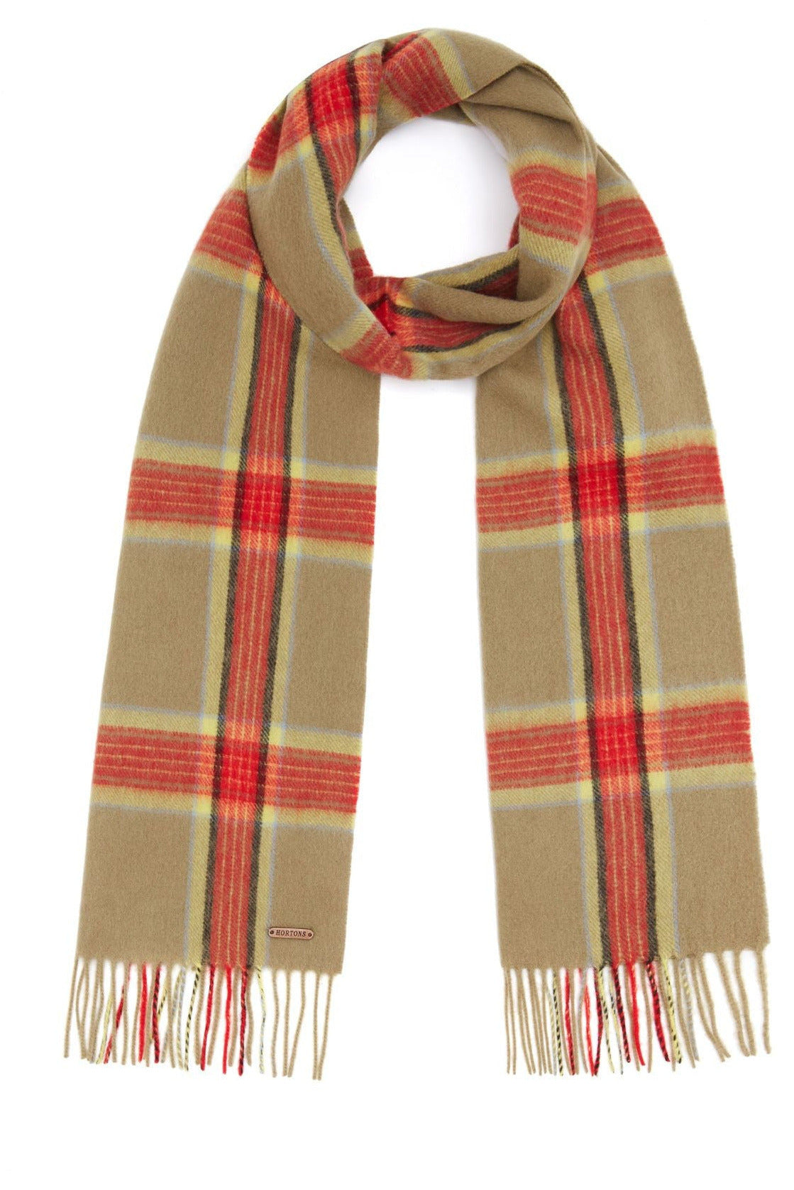 Tartan Red Wool Scarf