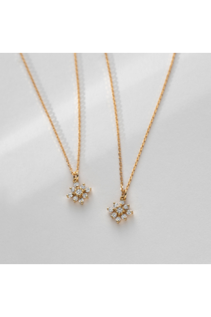 Gold Vermeil Snowflake Necklace