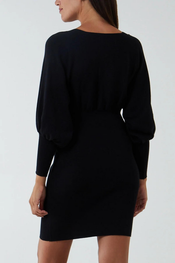 Bishop Sleeve Dress - Black