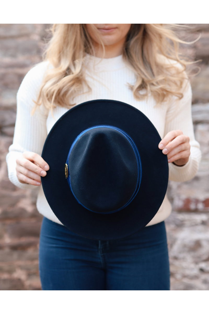 Ascot Wool Fedora Navy