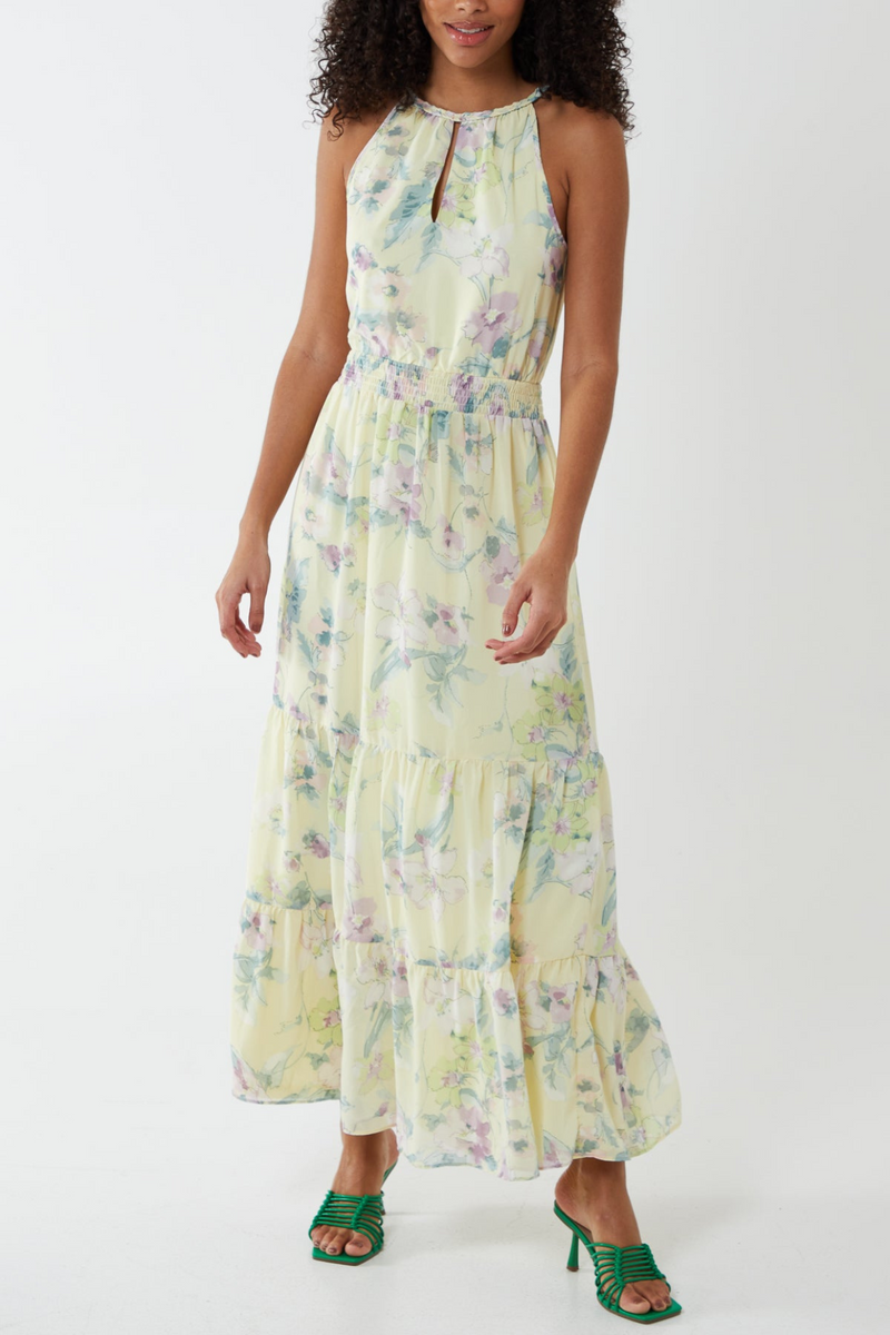 Sydney Tiered Dress - Lemon