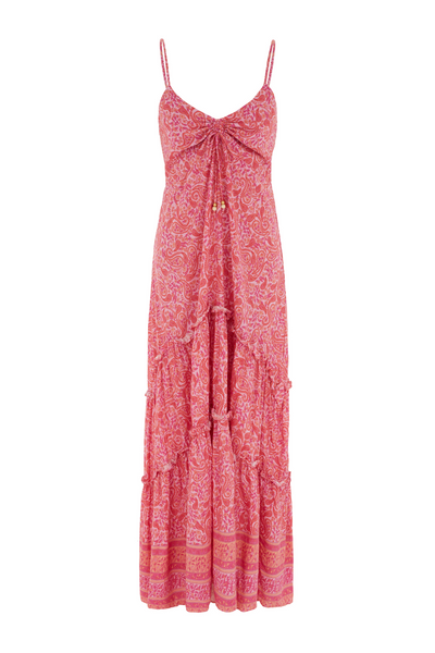 Ruched Cami Maxi Dress - Pink
