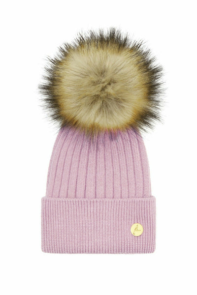 Arundel Cashmere Pom Pom Hat - Baby Pink