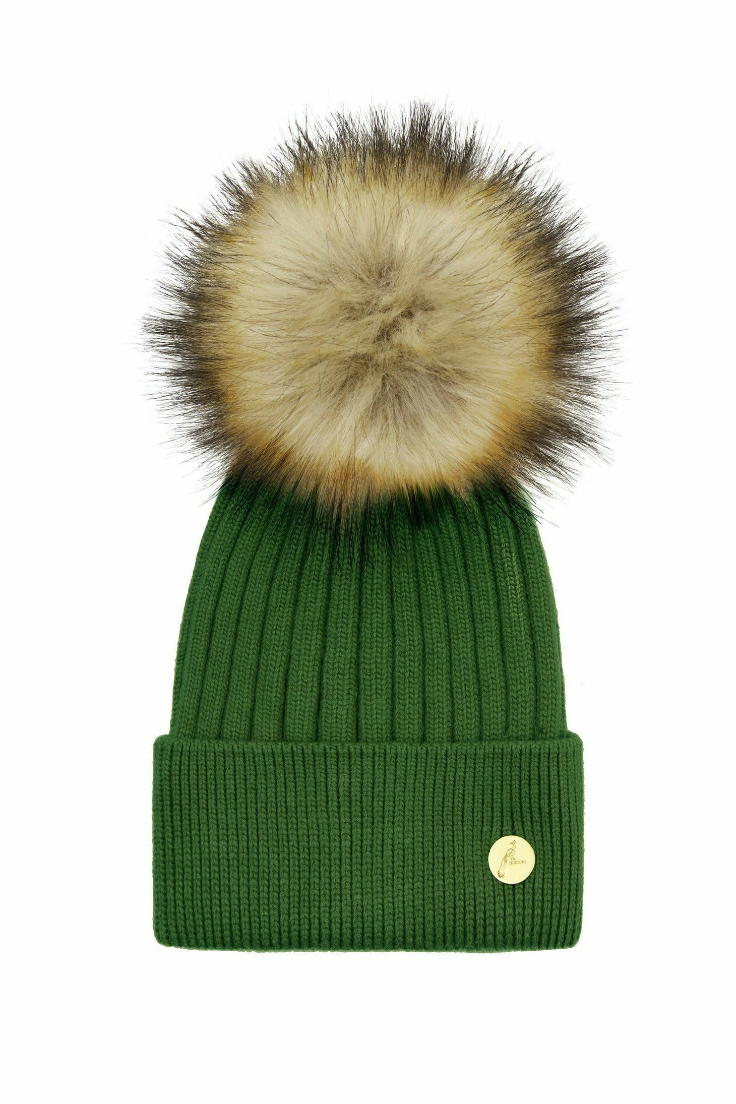 Arundel Cashmere Pom Pom Hat - Green