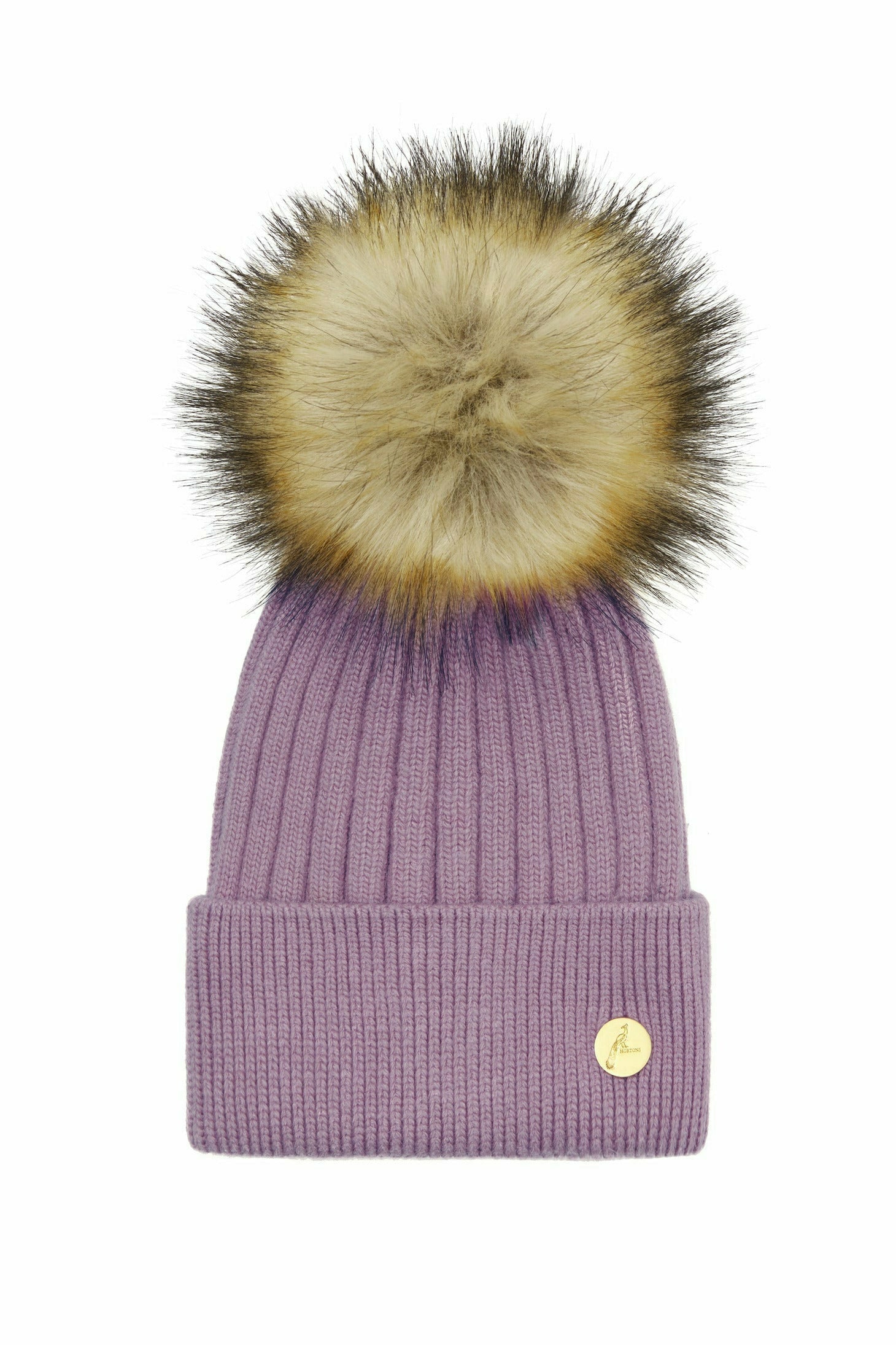 Arundel Cashmere Pom Pom Hat - Lavender