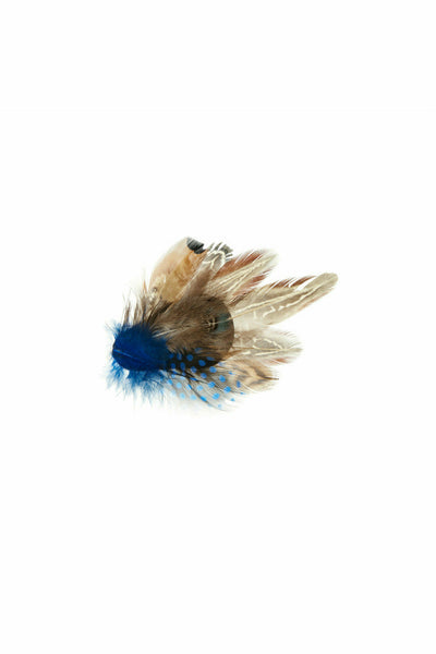 Feather Hat Pin - Blue