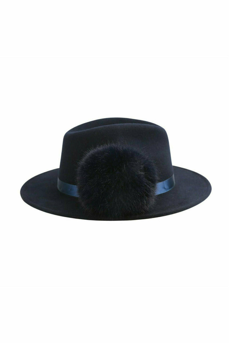 Goodwood Pom Pom Fedora Navy