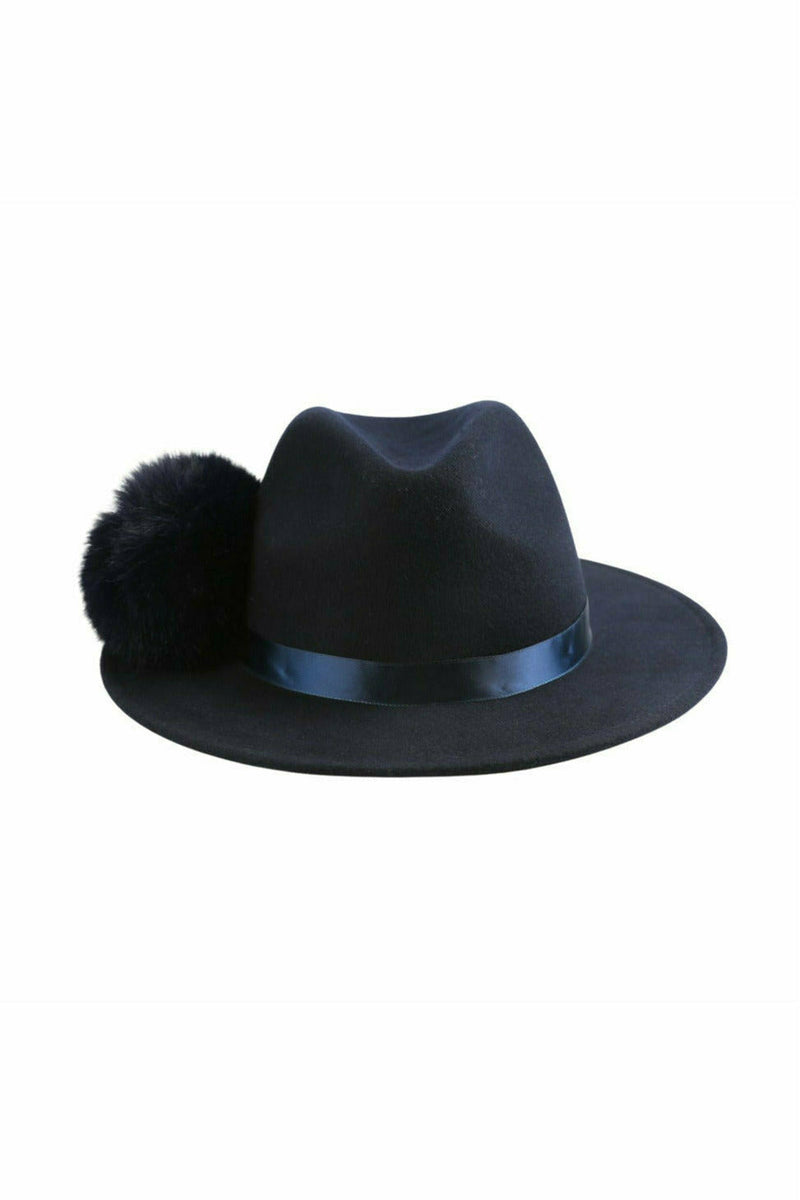 Goodwood Pom Pom Fedora Navy