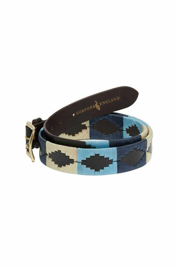 Cowdray Polo Belt - Navy Cream Blue