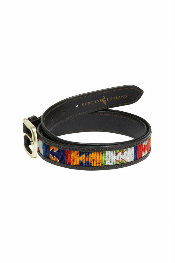 Finsbury Beaded Belt - Orange White