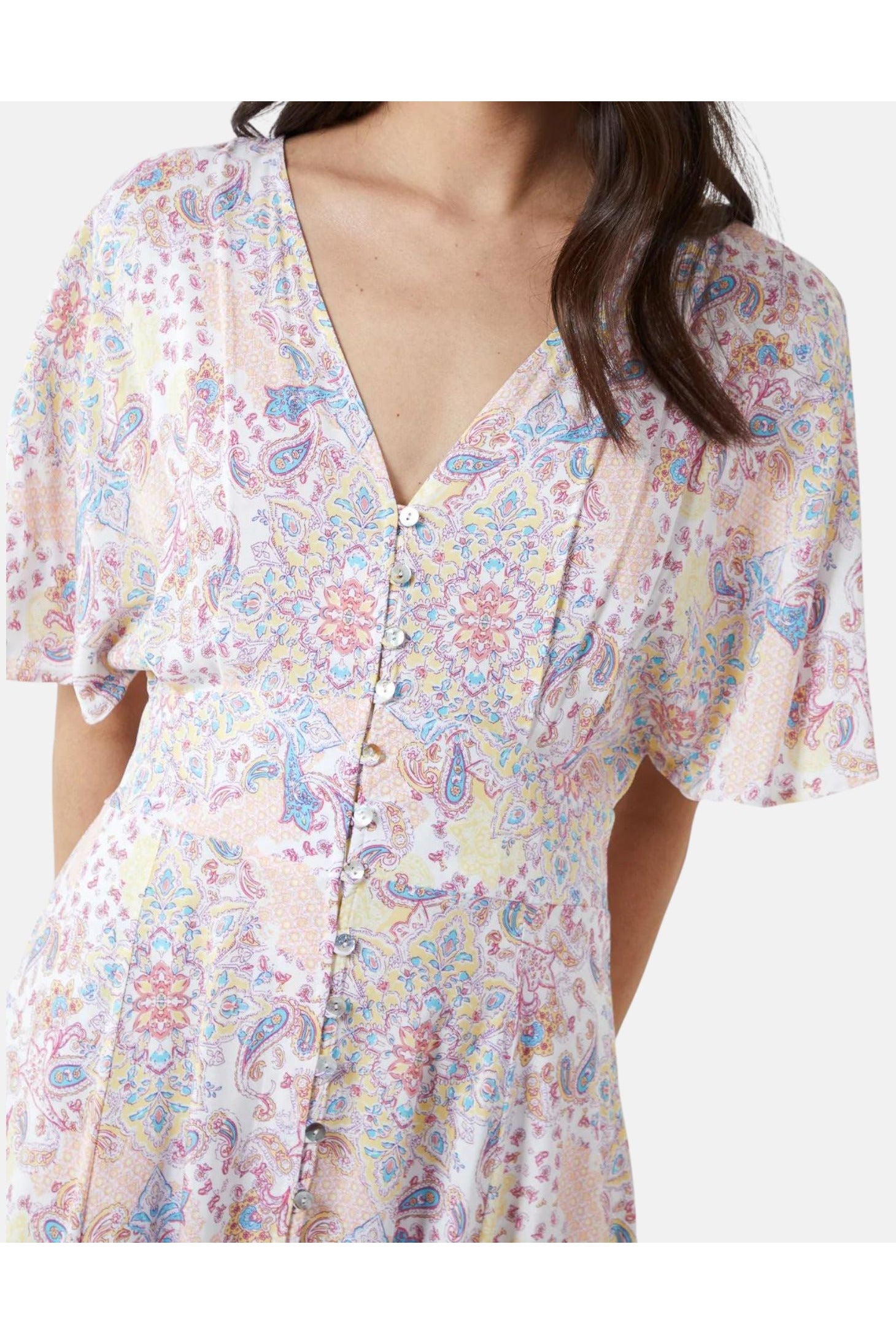 Paisley Long Dress Pink