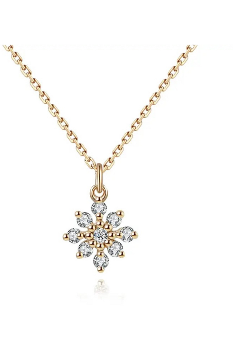 Gold Vermeil Snowflake Necklace